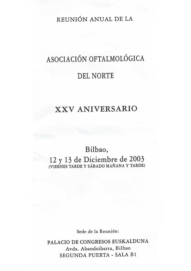 25 Congreso AON Bilbao 2003